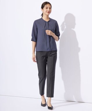 J.PRESS LADIES 【セットアップ対応】BAHARIYE PINHEAD テーパード パンツ グレー系