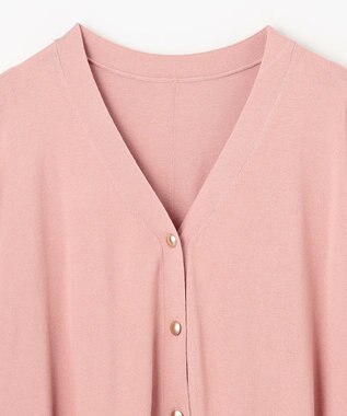 ANY ゆるＶネックカーディガン ピンク
