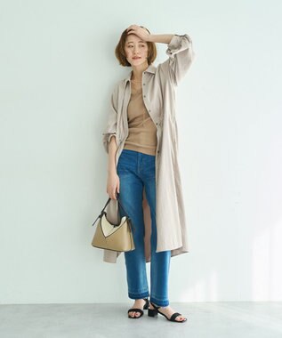 YECCA VECCA UVカット2way袖バルーンワンピース Light Beige