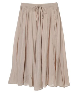 CRAFT STANDARD BOUTIQUE コットンボイルギャザースカート Gray Beige