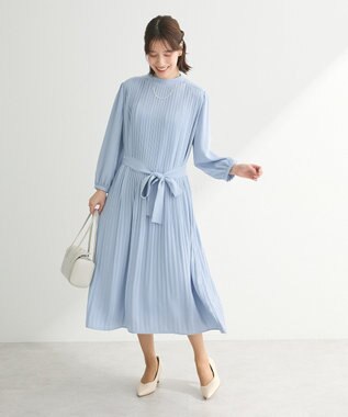 Green Parks ef-de プリーツワンピース Sax