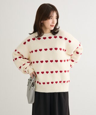 Green Parks ・ｓｗｉｎｇ　ｂｙ　ハートジャカードクルーニット