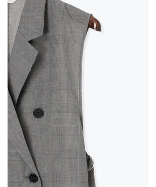 Te chichi サイドオープンライトジレ ブラック