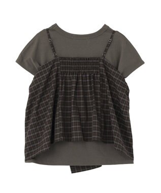 AMERICAN HOLIC 【２点セット】ノースリーブＴシャツ＋ビスチェ Charcoal Gray