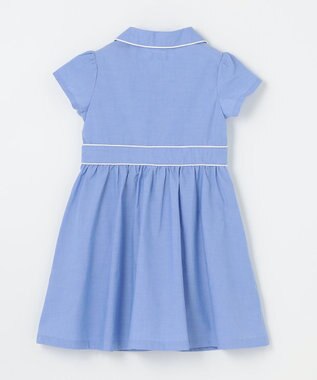 組曲 KIDS 【110-140㎝】シャンブレー ワンピース サックスブルー系