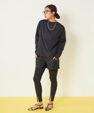 OP／FILA 【ocean pacific】モックネックラッシュガード付き 水着5点セット ブラック