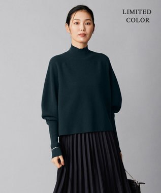 ICB L 【WEB限定カラーあり】 ソフトウールハイゲージ ハイネックニット パイングリーン系［WEB限定］
