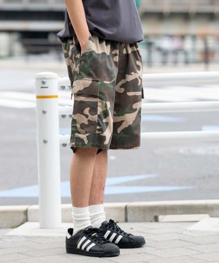 WEGO 【ウエストゴム】イージーバギーカーゴショーツ 柄2