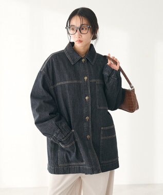 CRAFT STANDARD BOUTIQUE デニム裏キルトコート Black