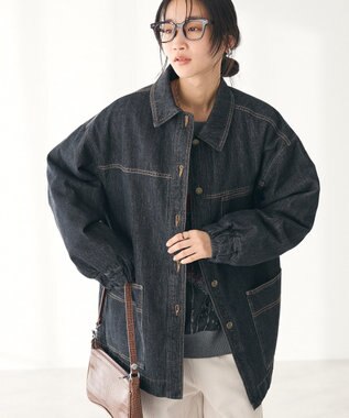 CRAFT STANDARD BOUTIQUE デニム裏キルトコート Black