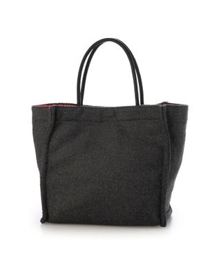 UNBILLION VERYコラボ カシュカシュ cachecache / ウールリバーシブルチェックトートバッグ レッド