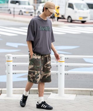 WEGO 【ウエストゴム】イージーバギーカーゴショーツ 柄2