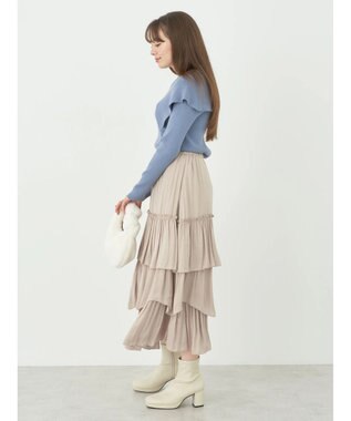 earth music&ecology ＢＩＧカラーニットプルオーバー Sax