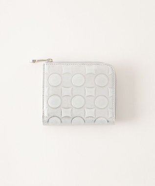 MIYABIYA La quoh with kirakaracho 南蛮七宝アルチザンレザー ミニL字ファスナー財布 月白銀（シルバー）