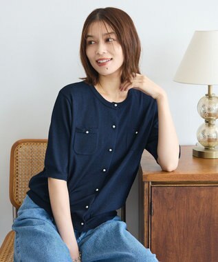 Green Parks コンパクトポケットカーディガン Dark Navy