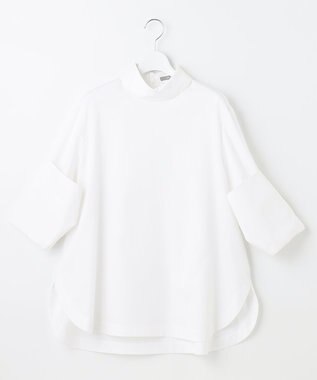 23区 【23区 lab.】ハイカウントコットン ロールアップカフス シャツ ホワイト系