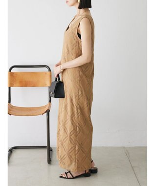 Green Parks クラシックレースロンパース Camel