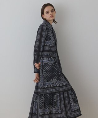 バンダナプリントシャツワンピース