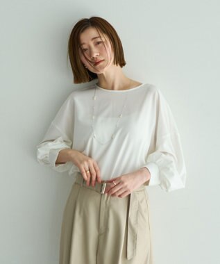 YECCA VECCA パールMIXロングネックレス Silver