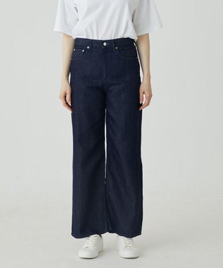 caqu FS linen wide flare リネンワイドフレアデニム rinse