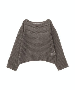 AMERICAN HOLIC 刺繍メッシュプルオーバー Charcoal Gray