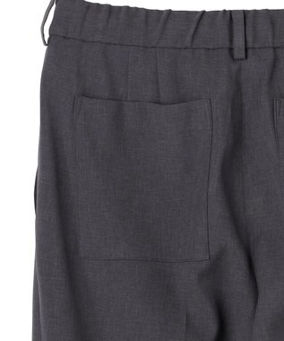UNFILO MENS 【ストレッチ/イージーケア】WOOL TOUCH 機能美パンツ ワイド チャコール
