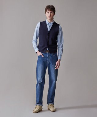 J.PRESS MEN ハイツイストヘリンボン ニットベスト ネイビー系