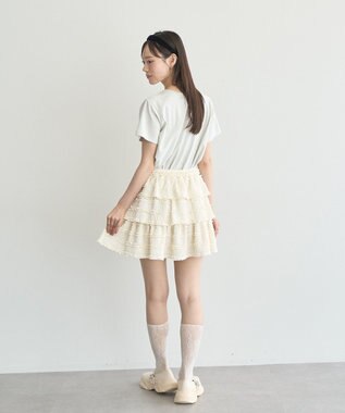 earth music&ecology 【2WAY】フリフリミニスカート Ivory