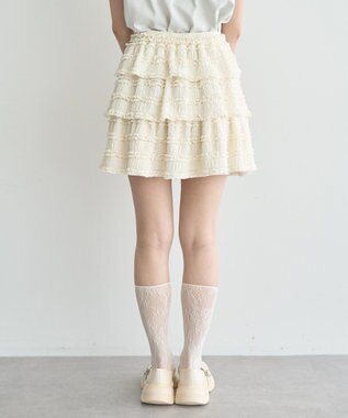 earth music&ecology 【2WAY】フリフリミニスカート Ivory
