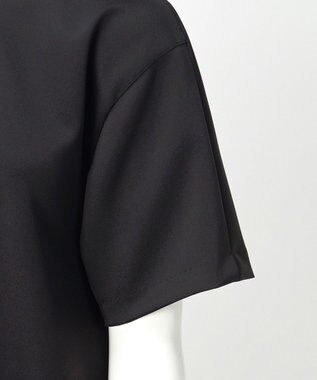 23区 【エステータ】ネオプレンサテン コクーンワンピース ブラック系