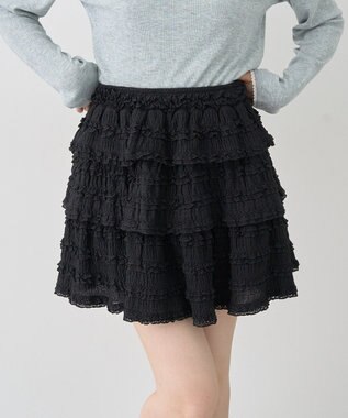 earth music&ecology 【2WAY】フリフリミニスカート Black