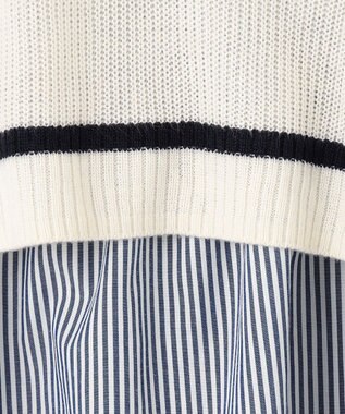 ANY KIDS ニットベスト × ワンピース セット オフ×ストライプ