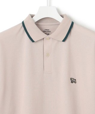 J.PRESS YORK STREET 【UNISEX】ブルドックワンポイント ポロシャツ ライトグレー系
