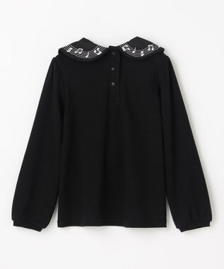 ANY KIDS 音符ブラウス ブラック