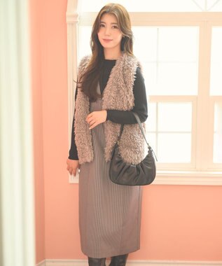 Feroux 【洗える】美シルエット ジャンパースカート チェック柄