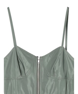 Green Parks ・ＳＵＧＡＲ　ＳＰＯＯＮ　コルセット風キャミワンピース Khaki