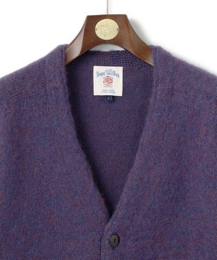 J.PRESS MEN 【J.PRESS ORIGINALS】Shaggy Dog Sweater Cardigan / Japan Made パープル系