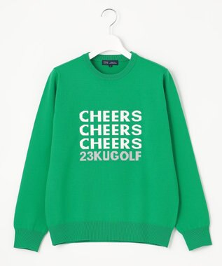 23区GOLF 軽量さが自慢！【WOMEN】ＣＨＥＥＲＳ ロゴニット グリーン系