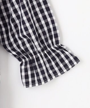 ANY KIDS ニットベスト × ワンピース セット ネイビー×ギンガム