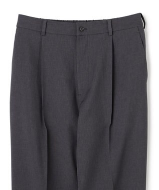 UNFILO MENS 【ストレッチ/イージーケア】WOOL TOUCH 機能美パンツ ワイド チャコール