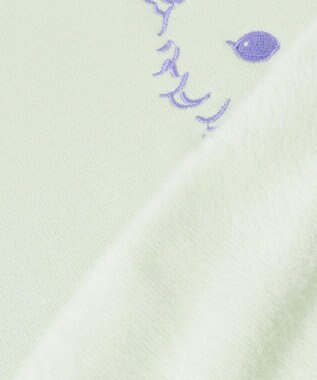 ANY KIDS アニマル刺繍 裏シャギー トレーナー ミント×ネコ