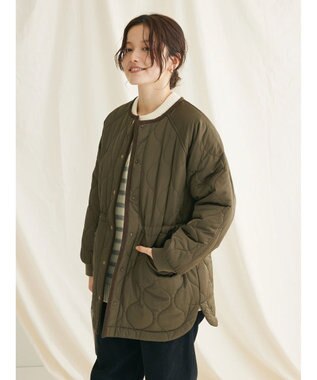 CRAFT STANDARD BOUTIQUE キルティングミドル丈コート Khaki