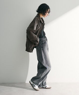 Green Parks ・ＥＬＥＮＣＡＲＥ　ＤＵＥ　合皮ステンカラーブルゾ Brown