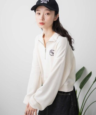 WEGO ハーフジップショートスウェット 柄3