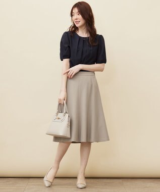 ANY SIS 【吸水速乾・UVケア・接触冷感】コンフォートジャージー ブラウス ネイビー