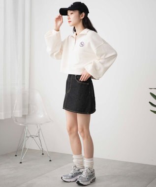 WEGO ハーフジップショートスウェット 柄3