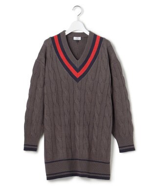 J.PRESS YORK STREET 【WOMEN】チルデンチュニック Vネックニット