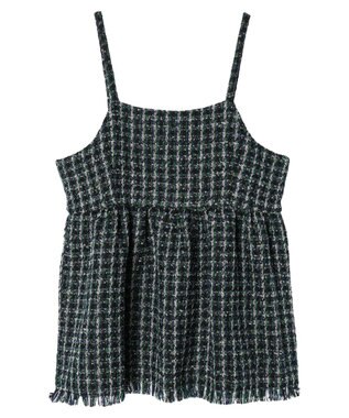 Green Parks ・ＥＬＥＮＣＡＲＥ　ＤＵＥ　ツイードバックリボンキャミ Green