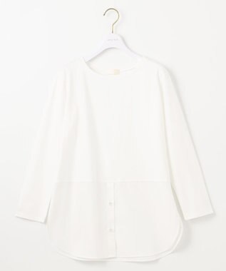 ANY SIS 【洗える】シャツコンビレイヤード カットソー オフ