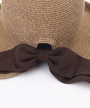 自由区 リボンブレード ハット ブラウン